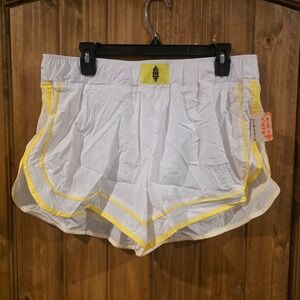 NWT FP Movement By Free People Athletic Shorts Womens L White Performance Sporty
